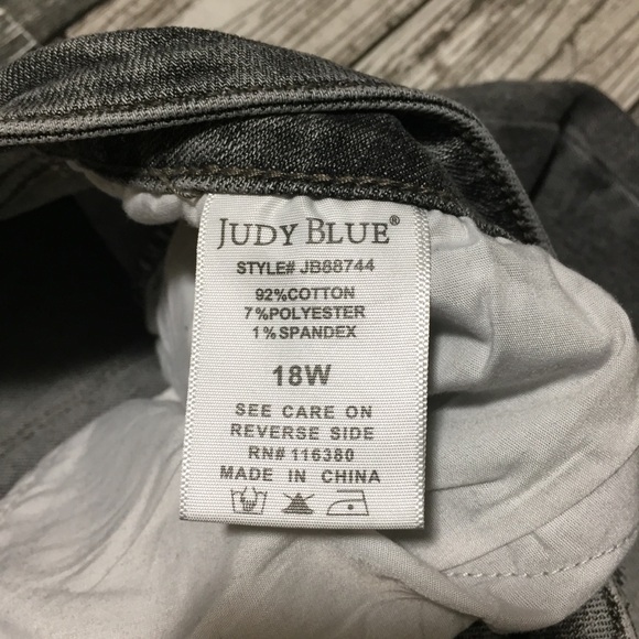 Judy Blue Slim Fit Jeans Women’s 18W Gray Denim Stretch (Inseam 27.5) - Picture 10 of 12